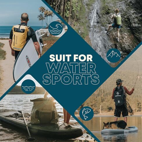 Earth Pak Waterproof Dry Bag - Roll Top Waterproof Backpack Sack Keeps Gear Dry for Kayaking, Beach, Rafting, Boating, Hiking, Camping and Fishing with Waterproof Phone Case in Kuwait