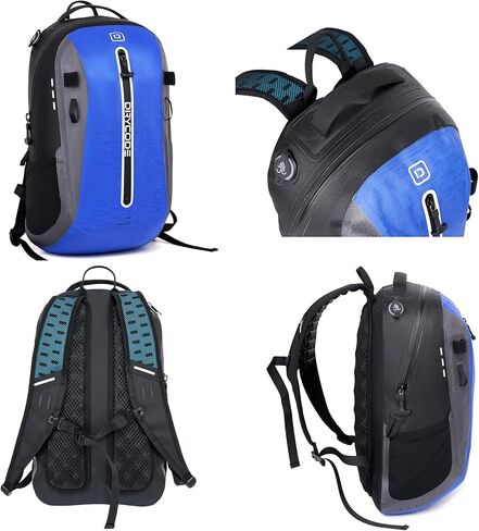 DRYCODE حقيبة جافة مقاومة للماء، خفيفة الوزن من مادة TPU المقاومة للماء مع سحاب محكم، حقيبة ظهر جافة عائمة مع حافظة هاتف للتجديف، التخييم، القوارب، المشي لمسافات طويلة in Kuwait