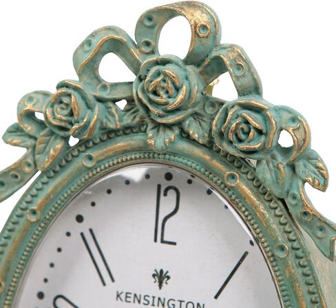 NIKYY Home Vintage Table Clock, Antique Desk Clock Silent Non-Ticking French Style Desk Clock Battery Operated Rustic Distressed Design Chic Home Decor for Living Room, Bedroom, Bedside, Gift Clock in Saudi Arabia
