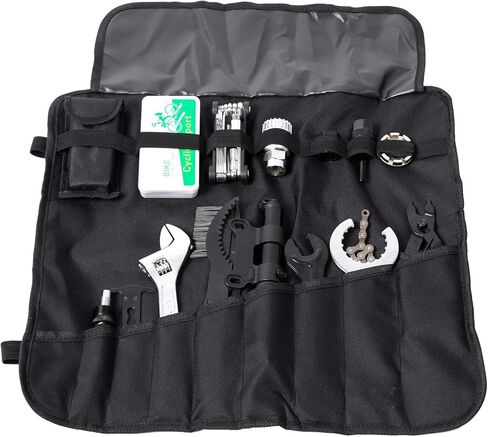 مجموعة أدوات إصلاح إطارات الدراجة من YBEKI - مجموعة أدوات الدراجة مع مضخة صغيرة، أداة متعددة للدراجة، أداة سلسلة لإزالة العجلات الحرة للدراجة، إلخ. ضمان لمدة 6 أشهر in Kuwait