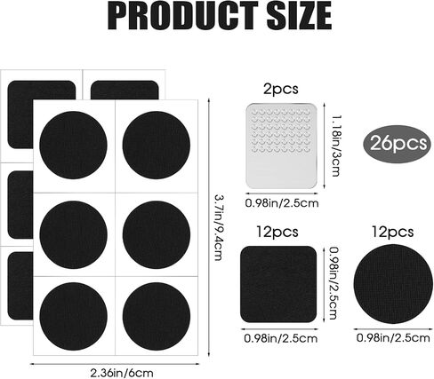 26PCS Bicycle Tire Repair Kit Glueless Bike Tube Patches Inner Tube Flat Tire Repair 24pcs Self Adhesive Bicycle Tire Patches and 2pcs Metal Rasps for Road Mountain and BMX Bicycles in Saudi Arabia