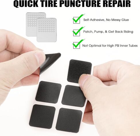 26PCS Bicycle Tire Repair Kit Glueless Bike Tube Patches Inner Tube Flat Tire Repair 24pcs Self Adhesive Bicycle Tire Patches and 2pcs Metal Rasps for Road Mountain and BMX Bicycles in Saudi Arabia