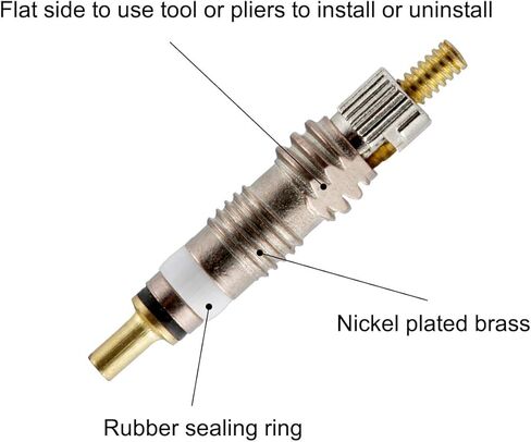 قلب صمام بريستا (12 حزمة) - قلب نحاسي بديل بدون أنابيب مع أداة إزالة مجانية لدراجات الطرق وMTB والمزيد (12 عبوة نحاسية) in Kuwait