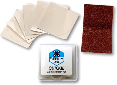 Freedom Bike Glueless Tire Tube Patch | Self Adhesive | Quickie Includes 6 Patches, Sandpaper Scuffer, 3 Tire Levers, and a Compact Patch Carrying Kit! in Saudi Arabia