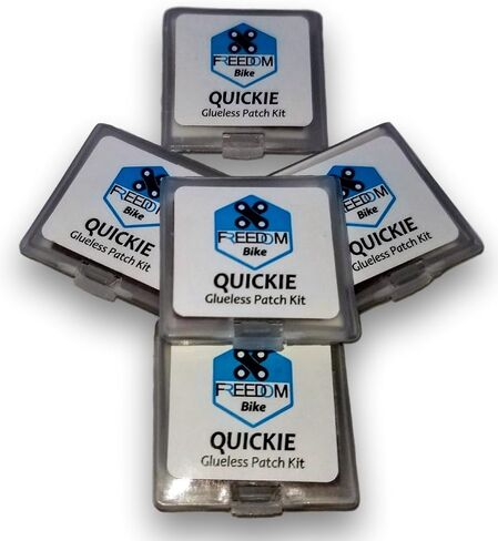 Freedom Bike Glueless Tire Tube Patch | Self Adhesive | Quickie Includes 6 Patches, Sandpaper Scuffer, 3 Tire Levers, and a Compact Patch Carrying Kit! in Saudi Arabia