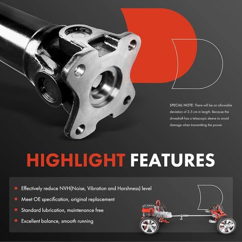 مجموعة عمود الدفع الخلفي الكامل A-Premium متوافقة مع Ford F-150 2004 2005 2006 4.6L، RWD مع محور 8.8 بوصة، استبدال # 8L3Z4R602C in Saudi Arabia