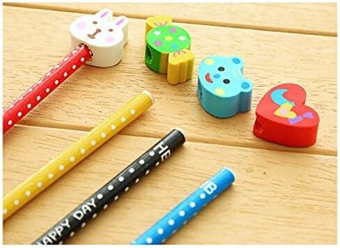 40 قطعة من أقلام ممحاة كرتونية عشوائية بطول 7.28 بوصة من Yansanido، أقلام رصاص لطيفة للمكتب واللوازم المدرسية هدية للأطفال (40) in Kuwait