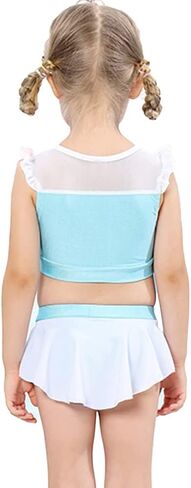 MYRISAM بنات الأميرة قطعتين Tankini المايوه حزب لباس سباحة الكشكشة الشاطئ تصفح السباحة ملابس السباحة مجموعة البكيني in Kuwait