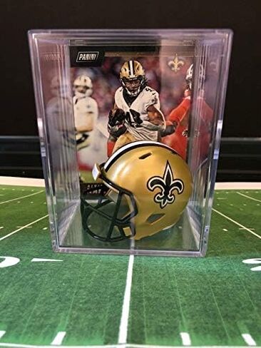 New Orleans Saints NFL Helmet Shadowbox w/Alvin Kamara card in Saudi Arabia