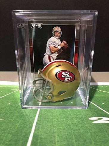 خوذة سان فرانسيسكو 49ers Throwback NFL Shadowbox مع بطاقة Steve Young in Saudi Arabia