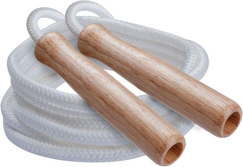 Champion Sports SR Series Classic Nylon Jump Rope with Wood Handles - Multiple Lengths in Saudi Arabia