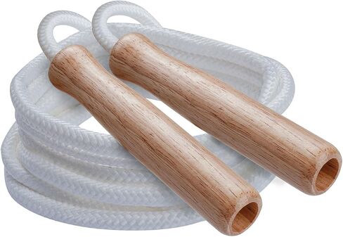 Champion Sports SR Series Classic Nylon Jump Rope with Wood Handles - Multiple Lengths in Saudi Arabia