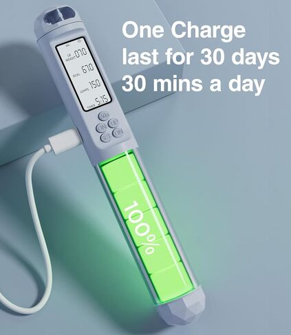 حبل القفز الذكي الهادئ بدون حبال من UMAY للياقة البدنية - مجموعة 3 في 1، ميزة العد، كابل فولاذي مقاوم للتشابك مقاس 118 بوصة، مكواة مرجحة in Kuwait