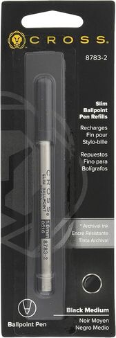 Cross Slim Ballpoint Refill for Click Pens, Medium - Blue (Pack of 2) in Saudi Arabia