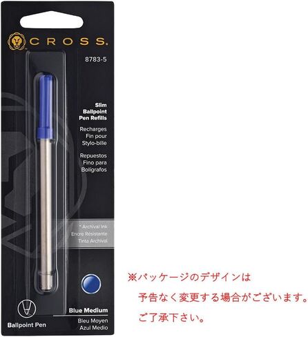 Cross Slim Ballpoint Refill for Click Pens, Medium - Blue (Pack of 2) in Saudi Arabia