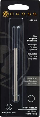Cross Slim Ballpoint Refill for Click Pens, Medium - Blue (Pack of 2) in Saudi Arabia