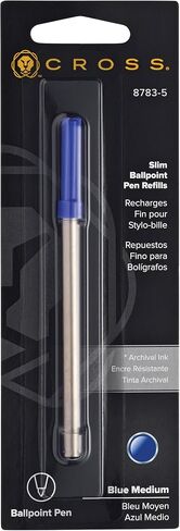 Cross Slim Ballpoint Refill for Click Pens, Medium - Blue (Pack of 2) in Saudi Arabia