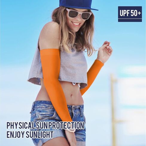 أكمام ذراع مضغوطة للحماية من الشمس مع غطاء من الأشعة فوق البنفسجية - أكمام تغطية وشم باردة للتمرين وكرة القدم in Kuwait