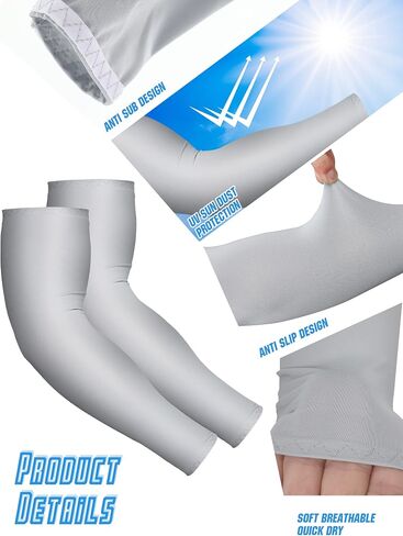 48 Pairs Summer Unisex UV Sun Protection Arm Sleeves Colored Cooling Athletic Sleeves for Women Men Youth in Kuwait