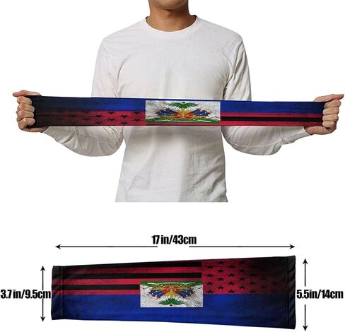 Flag Cooling Arm Sleeves Cover Uv Sun Protection Arm Sun Sleeves for Men Women Running Golf Cycling 2 Pair in Saudi Arabia