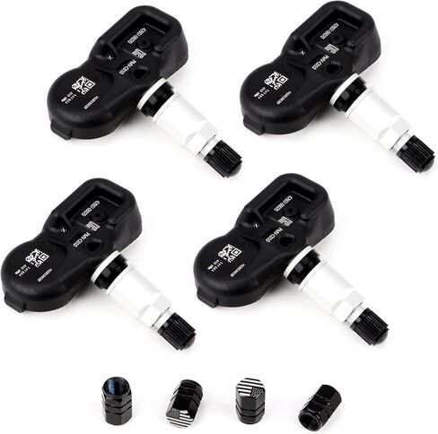 Tire Pressure Monitoring System Sensor 42607-06020 Replacement 315MHz Compatible with Toyota Lexus Scion Pre-Programmed 28103-CA001 42607-30060 4 Free Metal Caps (1 Packs) in Kuwait
