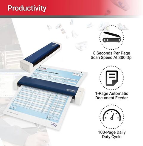 Visioneer Xerox XTS-D Duplex Travel Scanner for PC and Mac, USB Powered Travel Scanner in Saudi Arabia