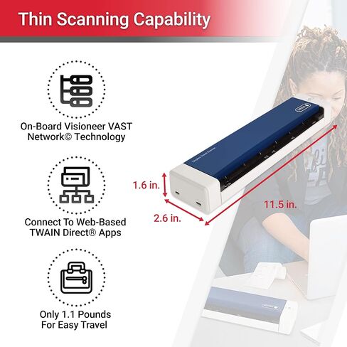 Visioneer Xerox XTS-D Duplex Travel Scanner for PC and Mac, USB Powered Travel Scanner in Saudi Arabia