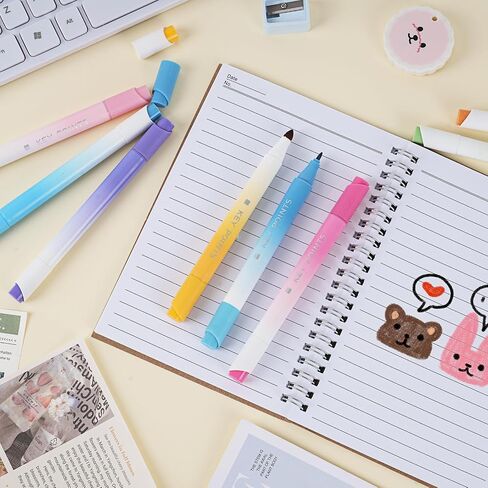 EOOUT (18Pack) Pastel Highlighters, Highlighters Assorted Colors, Aesthetic Highlighters for Bible for Journal Planner School Office Supplies in Saudi Arabia