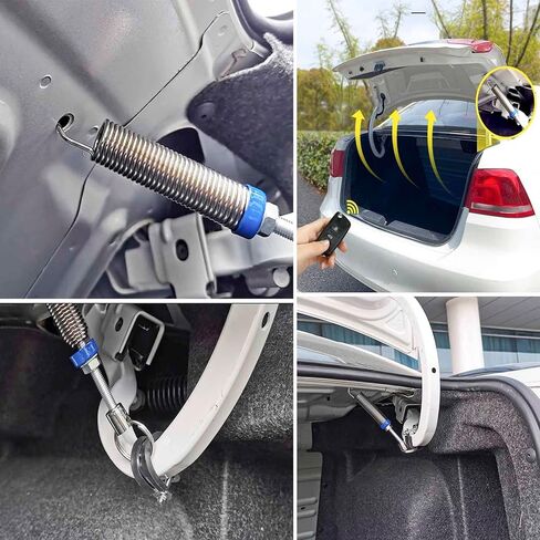 مجموعة زنبركية معدنية لغطاء صندوق السيارة مكونة من 8 قطع من QISF، مجموعة غطاء صندوق السيارة من الفولاذ المقاوم للصدأ قابلة للتعديل، أداة فتح جهاز رفع زنبركي أوتوماتيكي لغطاء تلقائي يتم التحكم فيه عن بعد in Kuwait