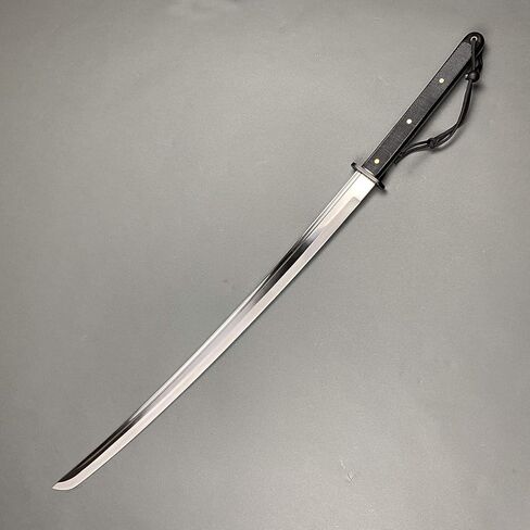 موشا كاتانا الساموراي التكتيكية مقاس 39.5 بوصة مصنوعة يدويًا مع شفرة تانغ كاملة من الفولاذ الكربوني 1045. للمجموعات للمبتدئين، ممارسة التدريب على قطع حصيرة القش (كاتانا) in Kuwait