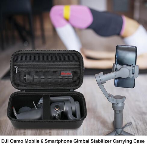 حقيبة حمل للهاتف الذكي DJI Osmo Mobile 6، مثبت جيمبال، OM 6 محمول وقابل للطي مدمج وقضيب تمديد مدمج ثلاثي المحاور للهاتف حامل ثلاثي القوائم لتخزين السفر، أسود in Saudi Arabia