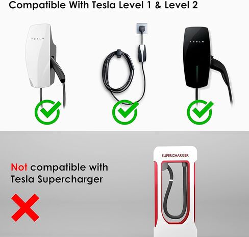 محول Tesla إلى J1772، محول شحن J1772 EV، يناسب موصل الهاتف المحمول، موصل حائط Tesla، شواحن الوجهة، بحد أقصى 48 أمبير و250 فولت تيار متردد، حقيبة سفر in Kuwait