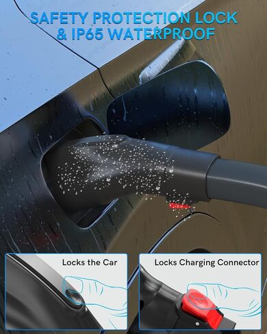 محول Tesla إلى J1772 - محول شحن Tesla إلى J1772 مع قفل أمان لـ J1772 EVs وPHEVs، حتى 60A/250V AC، محول شاحن Tesla لشاحن وجهة موصل الهاتف المحمول Tesla in Kuwait