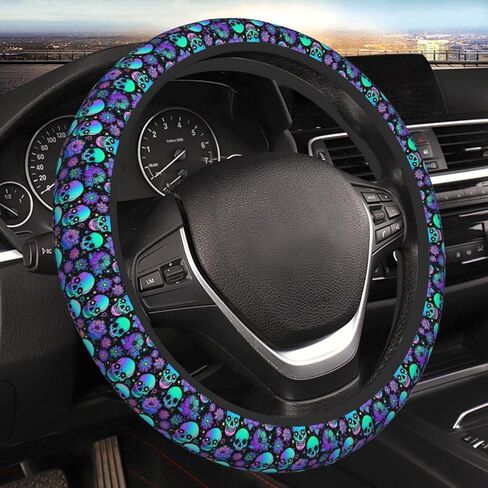 Green Floral Auto Car Steering Wheel Cover Universal 15 Inch Neoprene Interior Decor Protection Accessories in Saudi Arabia