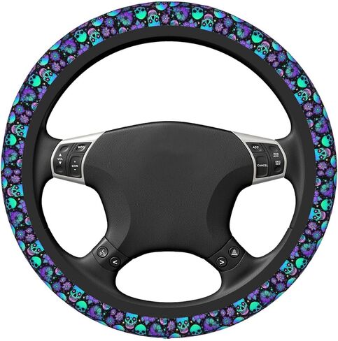 Green Floral Auto Car Steering Wheel Cover Universal 15 Inch Neoprene Interior Decor Protection Accessories in Saudi Arabia