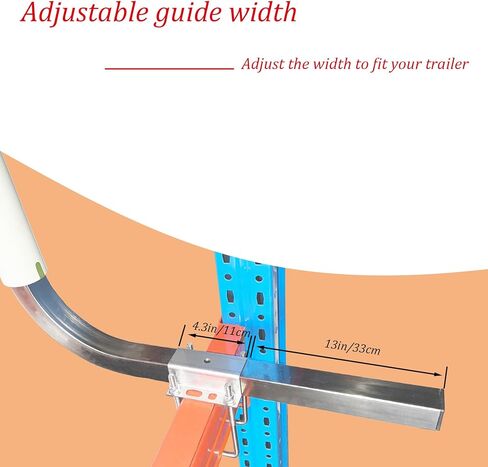 Boat Trailer Guide 60",316L Stainless Steel Trailer Post Guide on,White UPVC Tube Trailer Guide Bars,Suitable for Boats,Canoe,Fishing Boat,Kayak,Ski Boat and More in Kuwait