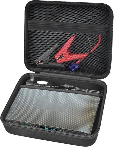 Case Compatible with Halo Bolt Air 58830 Mwh/for ACDC Max 55500 mWh/for Air+ Portable Emergency Power Kit with Dividers, Jump Starter Storage Holder Bag for AC Inverter and Accessories-Black in Kuwait