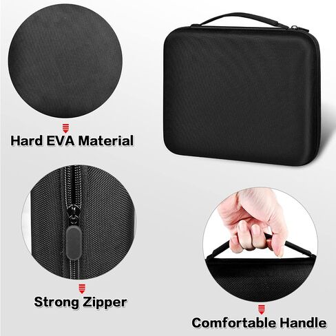 Case Compatible with Halo Bolt Air 58830 Mwh/for ACDC Max 55500 mWh/for Air+ Portable Emergency Power Kit with Dividers, Jump Starter Storage Holder Bag for AC Inverter and Accessories-Black in Kuwait