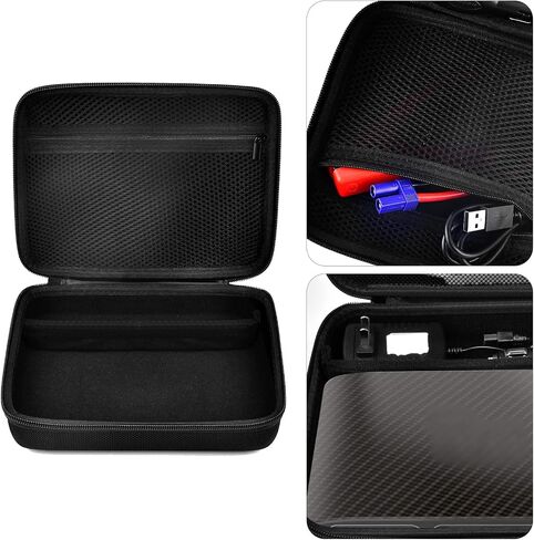 Case Compatible with Halo Bolt Air 58830 Mwh/for ACDC Max 55500 mWh/for Air+ Portable Emergency Power Kit with Dividers, Jump Starter Storage Holder Bag for AC Inverter and Accessories-Black in Kuwait