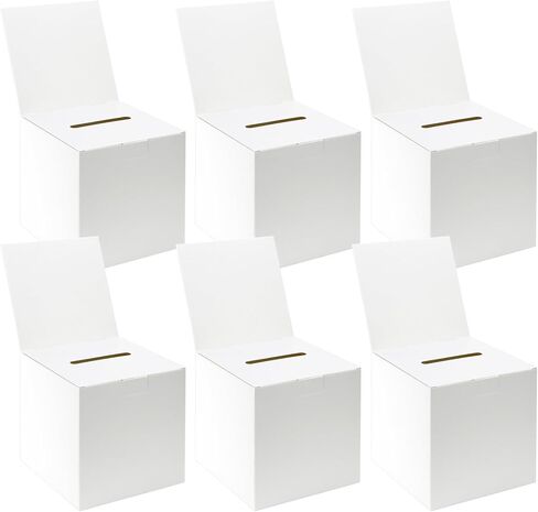 6 حزمة 6x6x6 بوصة صندوق الاقتراع صندوق الاقتراحات صندوق من الورق المقوى صندوق السحب صندوق التبرع رأس قابل للإزالة صندوق خيري للتذاكر in Saudi Arabia