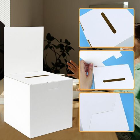 6 حزمة 6x6x6 بوصة صندوق الاقتراع صندوق الاقتراحات صندوق من الورق المقوى صندوق السحب صندوق التبرع رأس قابل للإزالة صندوق خيري للتذاكر in Saudi Arabia