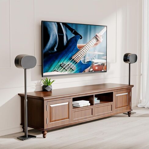 حامل مكبر صوت WALI لجهاز Sonos Era 300™ - حامل مكبر صوت Sonos قابل للتعديل للارتفاع للصوت المحيطي قائم بذاته في 3 خطوات حامل مكبر صوت لاسلكي واحد (S0N007-B)، أسود in Saudi Arabia