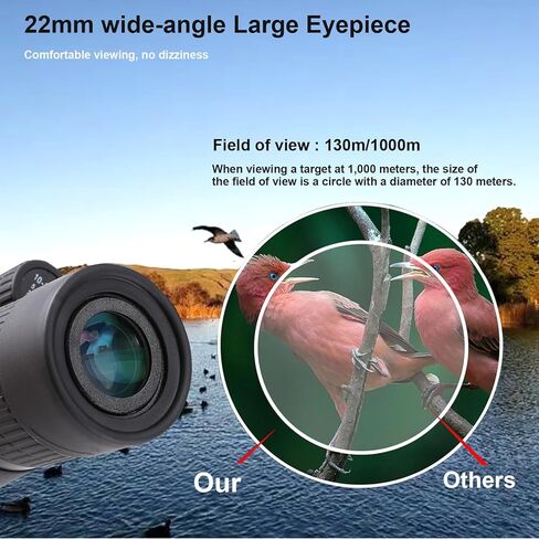 10-30X50 HD Monocular Telescope Professional Larger Vision High Powered Cosmic Scope with Smartphone Adapter Nitrogen-Filled Waterproof Zoom Telescope for Outdoor Wildlife Bird Watching in Kuwait