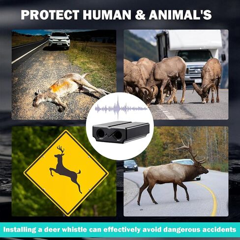 Deer Whistles for Car - Deer Horn for Vehicles, Trunks, Motorcycle, SUV, Deer Deterrent Warning Devices Animal Alert for Cars with Extra Tapes（4 Pack） in Saudi Arabia