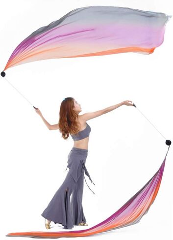 2 قطعة الحجاب الحرير بوي سلسلة كرات النساء الرقص الشرقي بوي غاسل رمي الكرة المرحلة الدعائم in Kuwait