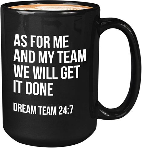 Occupation Coffee Mug 11oz, Dream Team Funny Hilarious Saying for Best Worker Employee Coworker Achievement from Boss Manager, White in Saudi Arabia