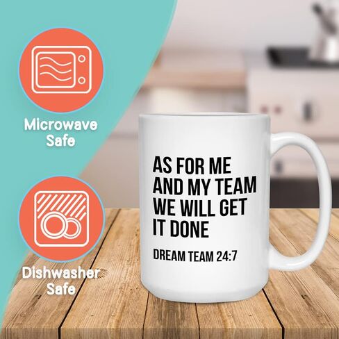 Occupation Coffee Mug 11oz, Dream Team Funny Hilarious Saying for Best Worker Employee Coworker Achievement from Boss Manager, White in Saudi Arabia
