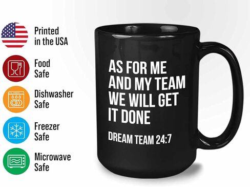 Occupation Coffee Mug 11oz, Dream Team Funny Hilarious Saying for Best Worker Employee Coworker Achievement from Boss Manager, White in Saudi Arabia