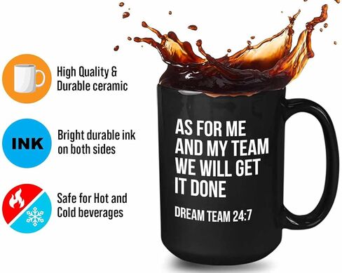 Occupation Coffee Mug 11oz, Dream Team Funny Hilarious Saying for Best Worker Employee Coworker Achievement from Boss Manager, White in Saudi Arabia