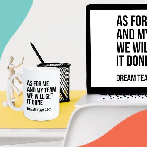 Occupation Coffee Mug 11oz, Dream Team Funny Hilarious Saying for Best Worker Employee Coworker Achievement from Boss Manager, White in Saudi Arabia
